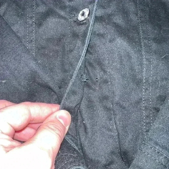 ISAACS DESIGNS  RHINESTONED BLACK DENIM JACKET - Picture 3 of 6